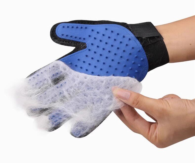 Peel hair from glove